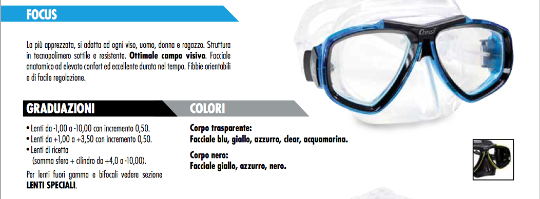 Maschera CRESSI FOCUS neutra